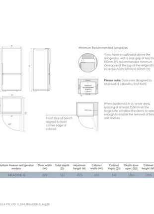 Electrolux 421L UltimateTaste 500 Bottom Freezer Refrigerator