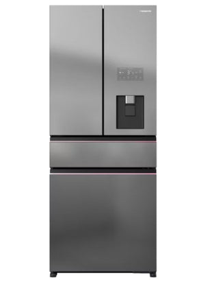 Panasonic 540L Premium Frosted Titanium Glass Design 4-door Refrigerator PRIME+ Edition