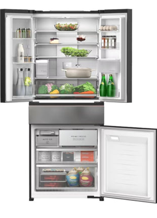 Panasonic 540L Premium Frosted Titanium Glass Design 4-door Refrigerator PRIME+ Edition