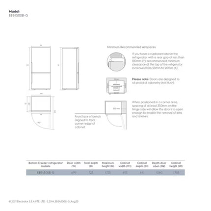 Electrolux 421L UltimateTaste 500 Bottom Freezer Refrigerator