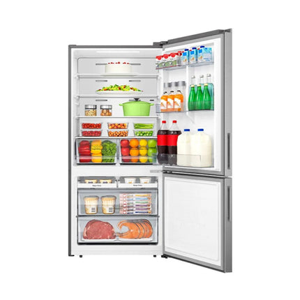 504L Bottom Mount Inverter Refrigerator Silver Steel | Fridge SG