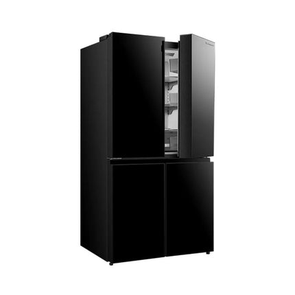 611L Four Door Inverter Refrigerator Black Glass | Fridge SG