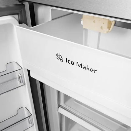 611L Four Door Inverter Refrigerator White & Khaki Glass | Fridge SG