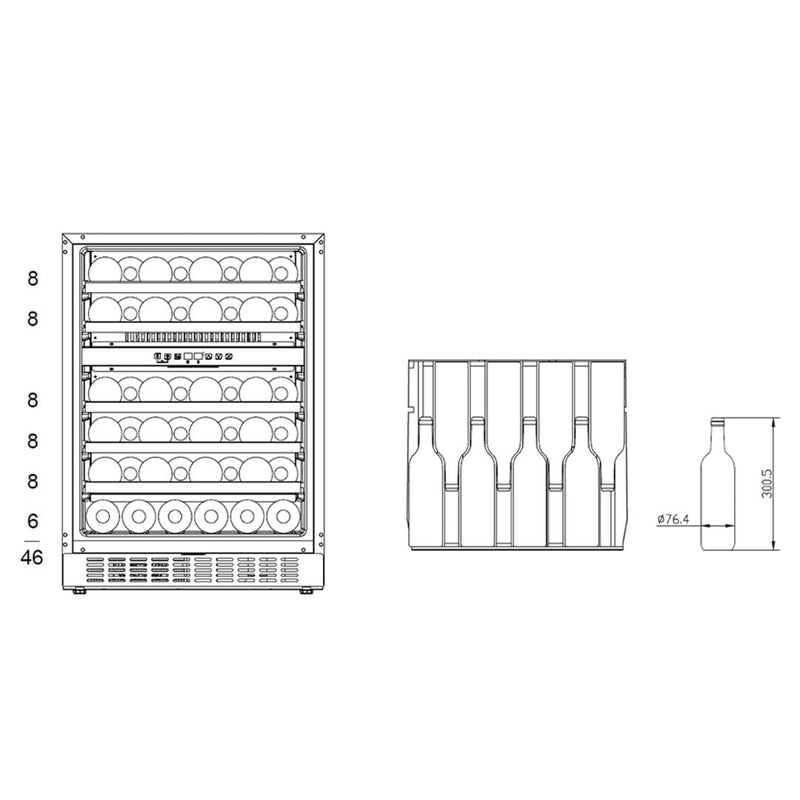 Brandt 46 Bot Dual Zone Wine Cabinet (Anti-Condensation)