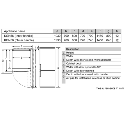 Bosch KGN56LB41Q - 559L Bottom Mount Refrigerator