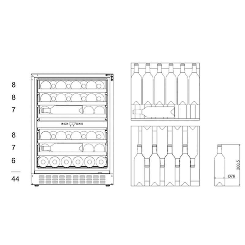 Brandt 44 Bot Dual Zone Wine Cabinet (EOL)