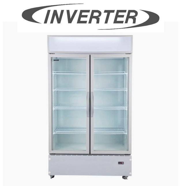 Kadeka 1100L Frost Free Inverter Showcase Chiller (2 Doors)