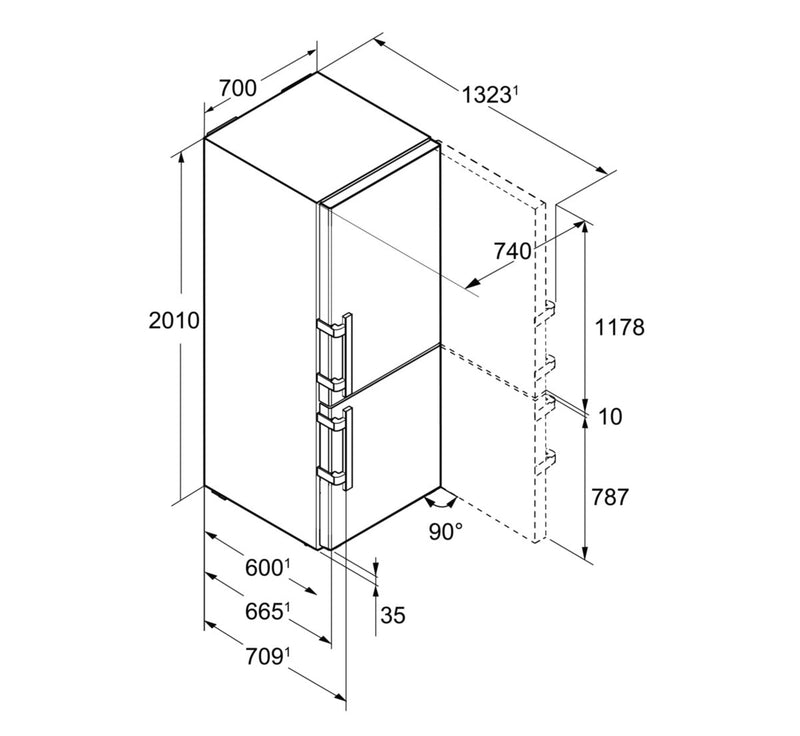 Liebherr 392L Fridge Freezer