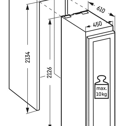 Liebherr 239L Integrated Fridge Freezer