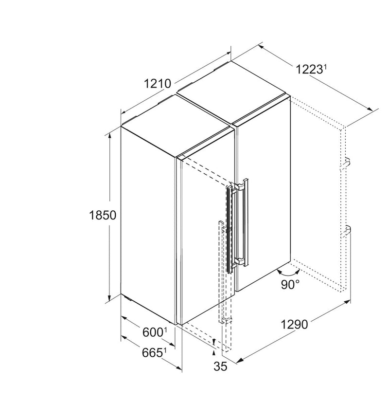 Liebherr 629L Side-by-Side Fridge Freezer