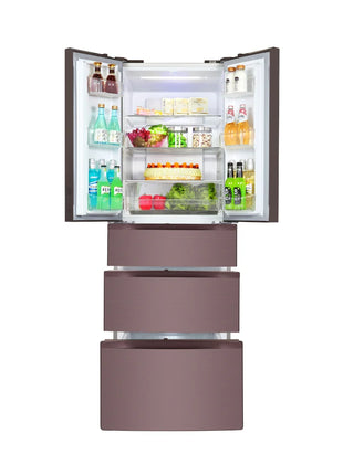 EuropAce 363L Latte Glass Multi-Door Fridge (5-Door) Versa Zone