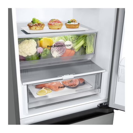LG 344L Smart Inverter Compressor™ Bottom Mount Fridge in Prime Silver