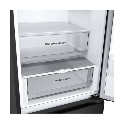 LG 344L Smart Inverter Compressor™ Bottom Mount Fridge in Essence Matte Black