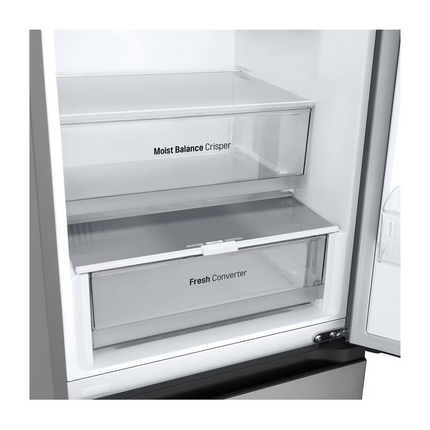 LG 344L Smart Inverter Compressor™ Bottom Mount Fridge in Prime Silver