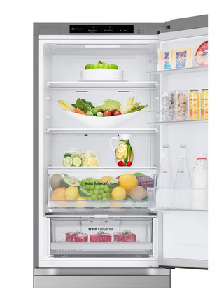 LG 344L Smart Inverter Compressor™ Bottom Mount Fridge in Prime Silver