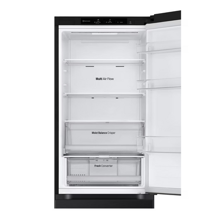 LG 344L Smart Inverter Compressor™ Bottom Mount Fridge in Essence Matte Black