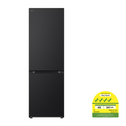 LG 344L Smart Inverter Compressor™ Bottom Mount Fridge in Essence Matte Black