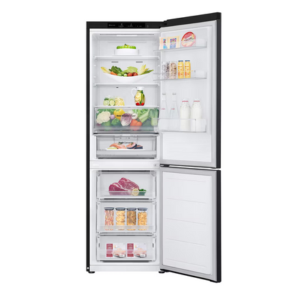 LG 344L Smart Inverter Compressor™ Bottom Mount Fridge in Essence Matte Black