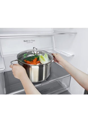 LG 462L Smart Inverter Compressor™ Bottom Mount Fridge in Prime Silver