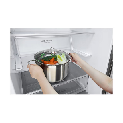 LG 462L Smart Inverter Compressor™ Bottom Mount Fridge in Prime Silver