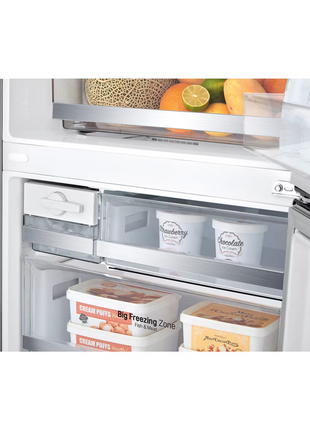 LG 462L Smart Inverter Compressor™ Bottom Mount Fridge in Prime Silver