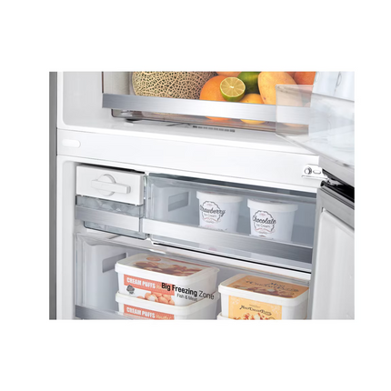 LG 462L Smart Inverter Compressor™ Bottom Mount Fridge in Prime Silver