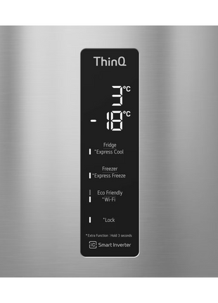 LG 462L Smart Inverter Compressor™ Bottom Mount Fridge in Prime Silver