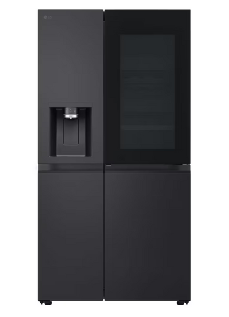 LG 628L InstaView® Side by Side Refrigerator Essence Black Steel