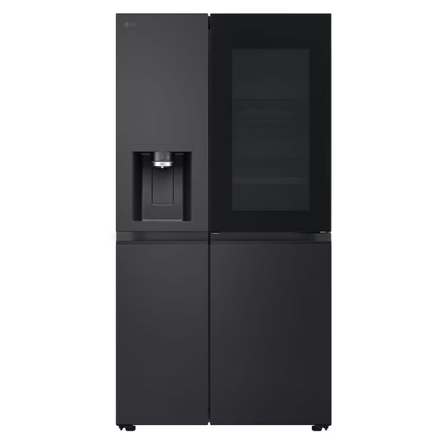 LG 628L InstaView® Side by Side Refrigerator Essence Black Steel