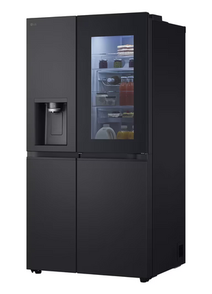 LG 628L InstaView® Side by Side Refrigerator Essence Black Steel