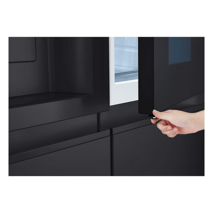 LG 628L InstaView® Side by Side Refrigerator Essence Black Steel