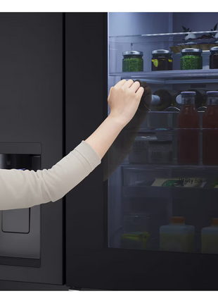 LG 628L InstaView® Side by Side Refrigerator Essence Black Steel