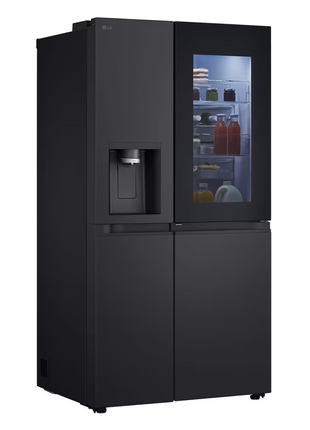 LG 628L InstaView® Side by Side Refrigerator Essence Black Steel