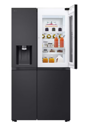 LG 628L InstaView® Side by Side Refrigerator Essence Black Steel