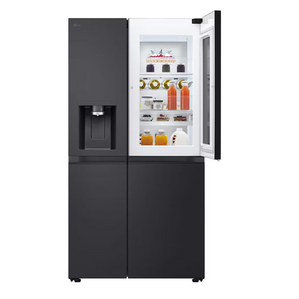 LG 628L InstaView® Side by Side Refrigerator Essence Black Steel