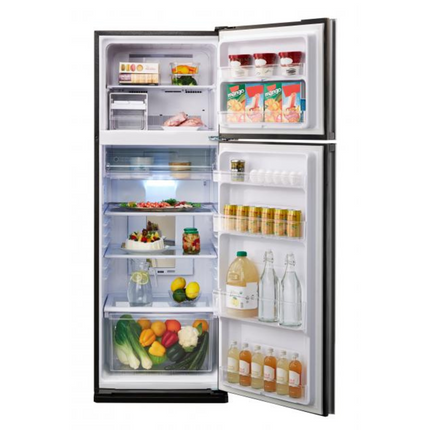 Sharp 394L 2 Door Refrigerator in Black