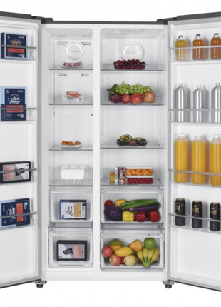 Sharp 521L Side by Side Refrigerator in Silver