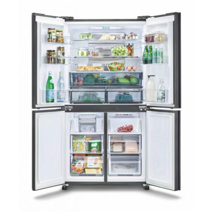 Sharp 567L Multi-Door Refrigerator Fridge in Dark Maroon