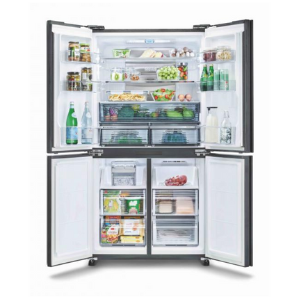 Sharp 567L Multi-Door Refrigerator Fridge in Dark Silver