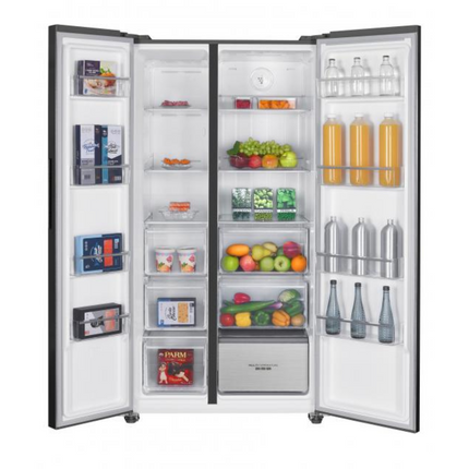 Sharp 599L Side by Side Refrigerator in Black