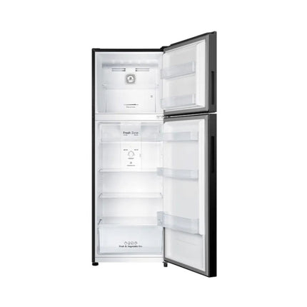 Hisense 327L Top Mount Inverter Refrigerator Black Glass