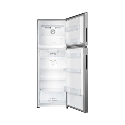 Hisense 327L Top Mount Inverter Refrigerator White & Blue Glass
