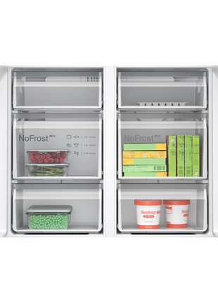 Bosch 605L Side by Side Refrigerator (Stainless Steel)