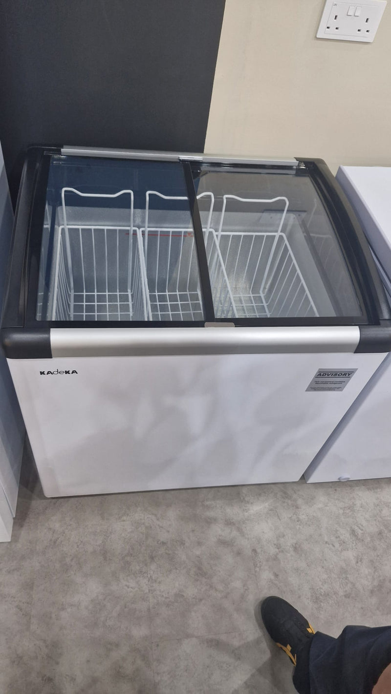 Kadeka 165L Sliding Glass Door Showcase Chest Freezer