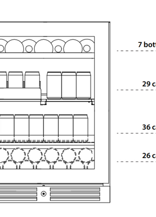 Kadeka 97 Cans 7 Bot Beverage Chiller (Gun Metal)