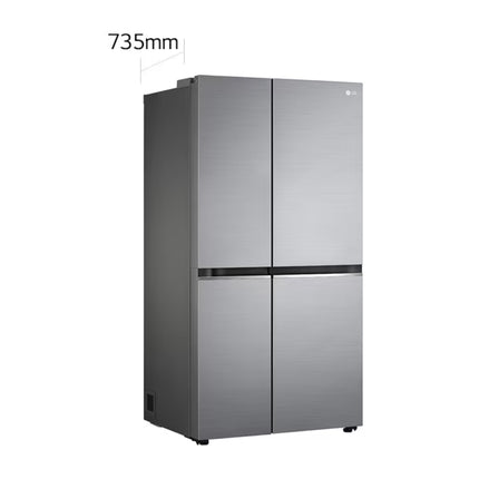 LG 647L Linear Compressor Side by Side Refrigerator in Platinum Silver | FridgeSG