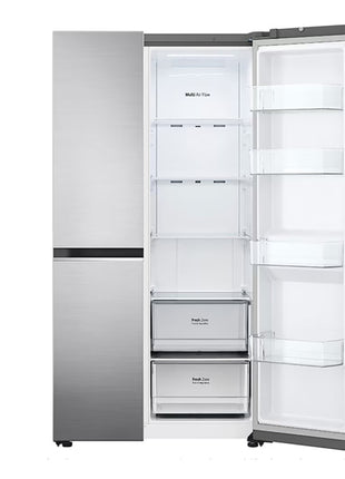 LG 647L Linear Compressor Side by Side Refrigerator in Platinum Silver | FridgeSG