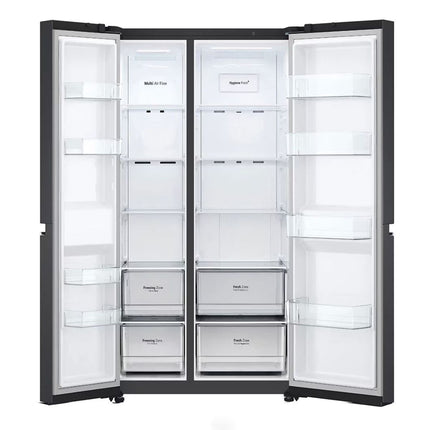 LG 647L Smart Inverter Compressor™ Side by Side Refrigerator in Matte Black