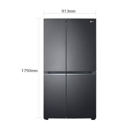LG 647L Smart Inverter Compressor™ Side by Side Refrigerator in Matte Black