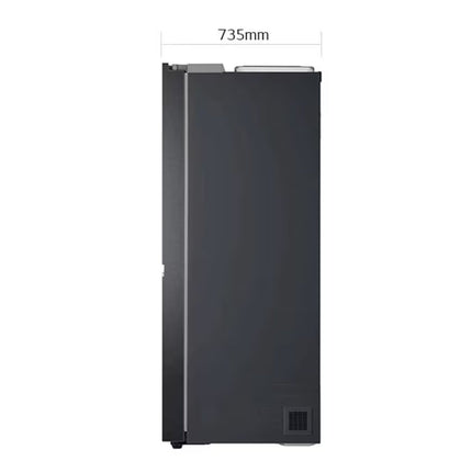 LG 647L Smart Inverter Compressor™ Side by Side Refrigerator in Matte Black